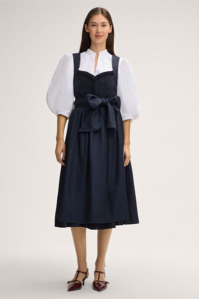 windsor x CocoVero Marineblaues Dirndl Annelie Midikleid Loden Mieder