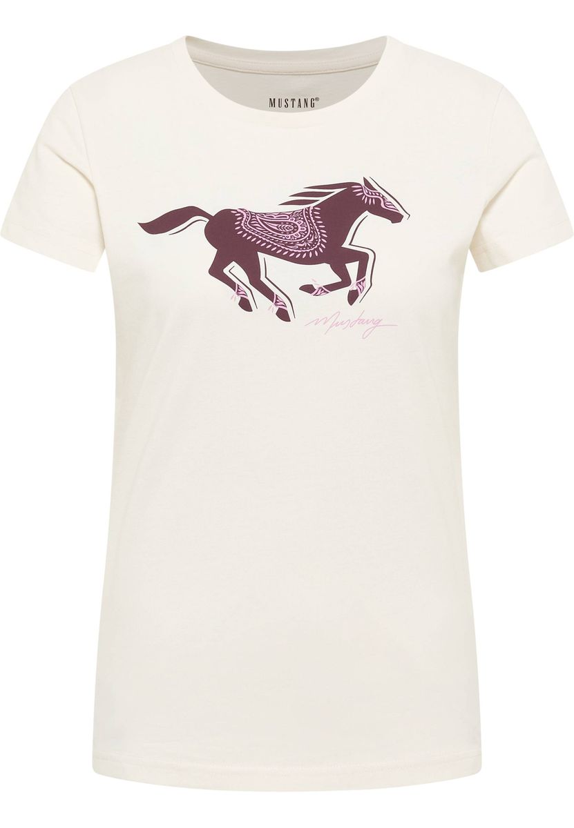 Grafik T-Shirt mit Rennpferd-Design