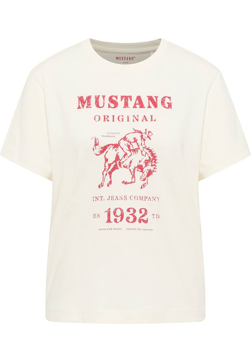 Baumwoll-T-Shirt mit Cowboy-Grafikprint