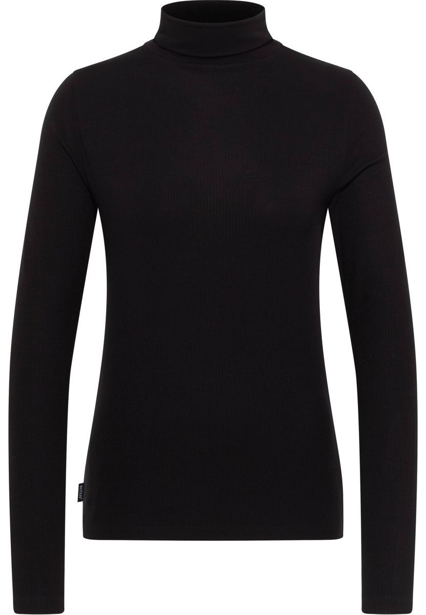 Klassisches, figurbetontes Rollkragen Langarmshirt