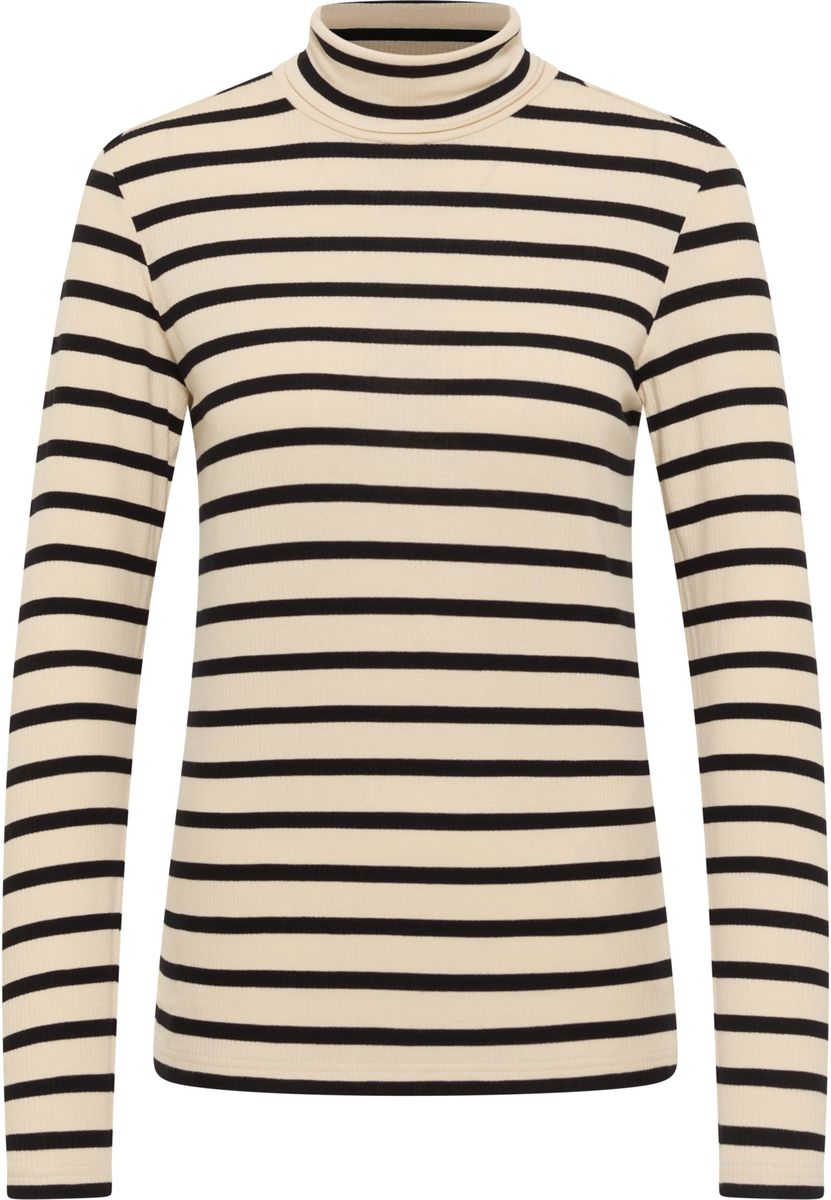Gestreiftes Langarm-Rollkragenshirt