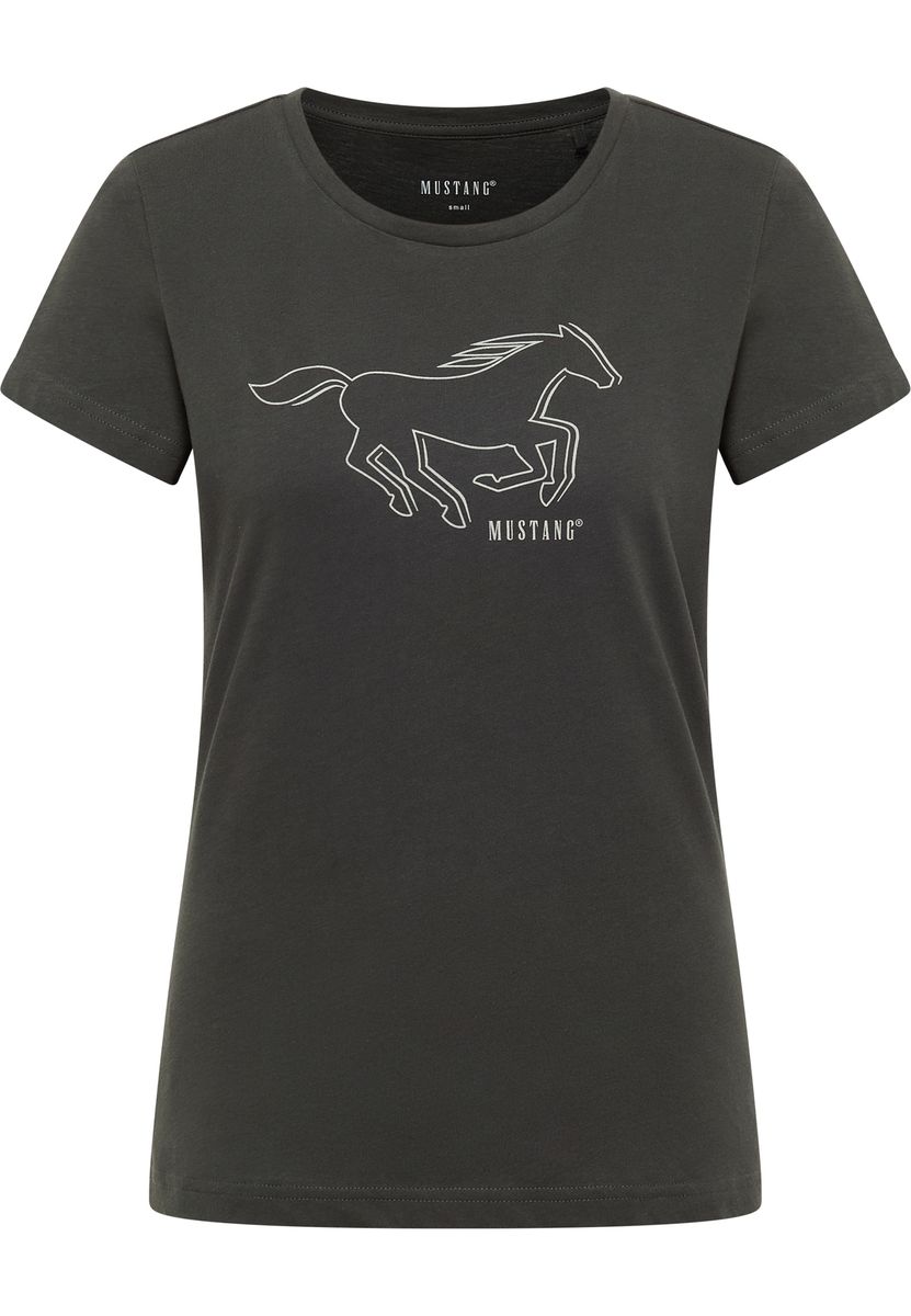 Klassisches Baumwoll-T-Shirt mit Grafikdruck