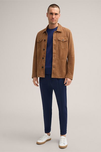 Marc O'Polo Floro Baumwoll-T-Shirt in Blau, kurze Ärmel