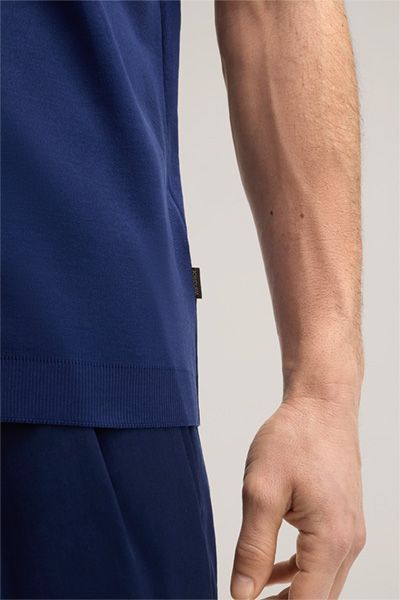 Marc O'Polo Floro Baumwoll-T-Shirt in Blau, kurze Ärmel