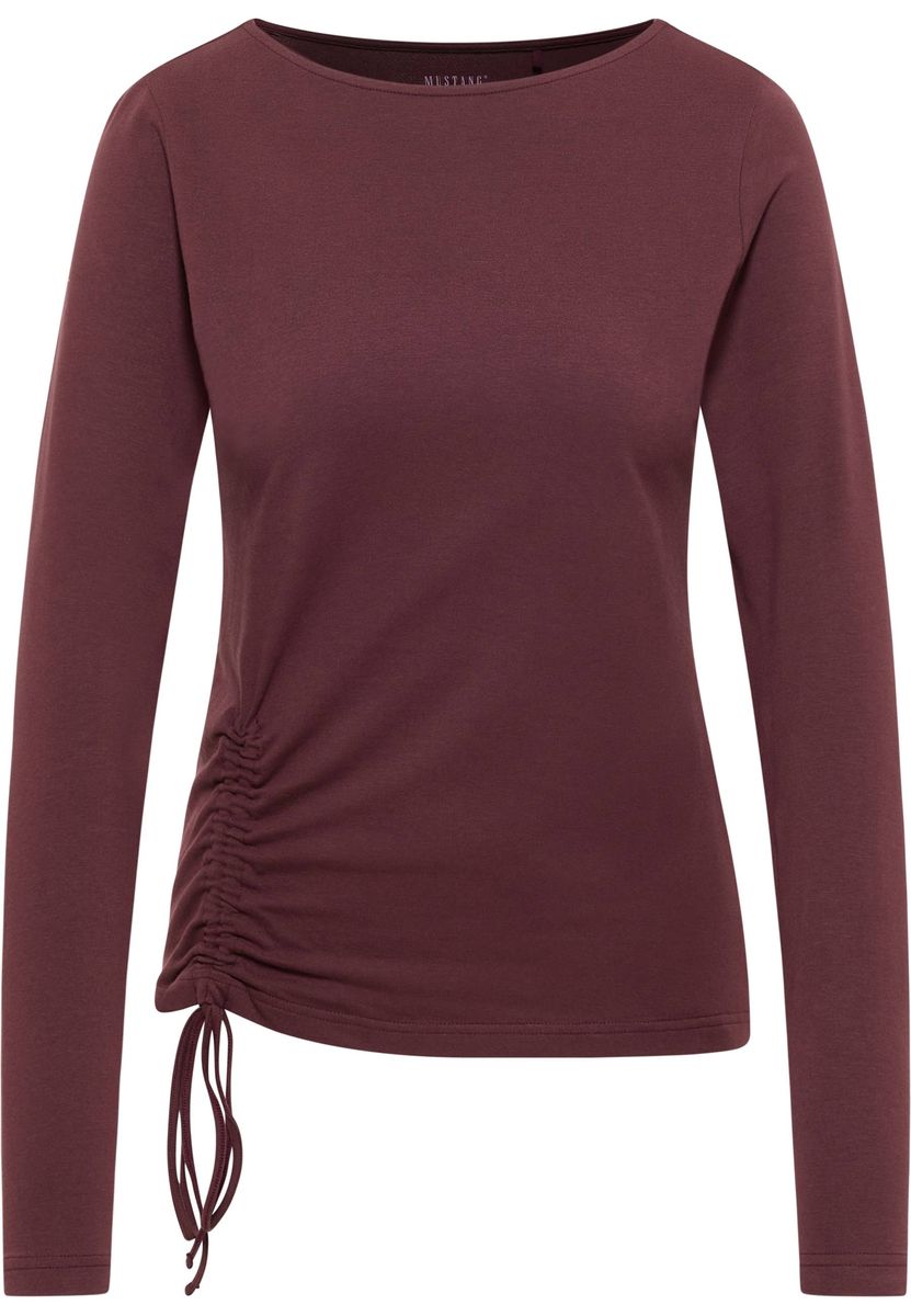 Lässiges Langarmshirt mit Raffung