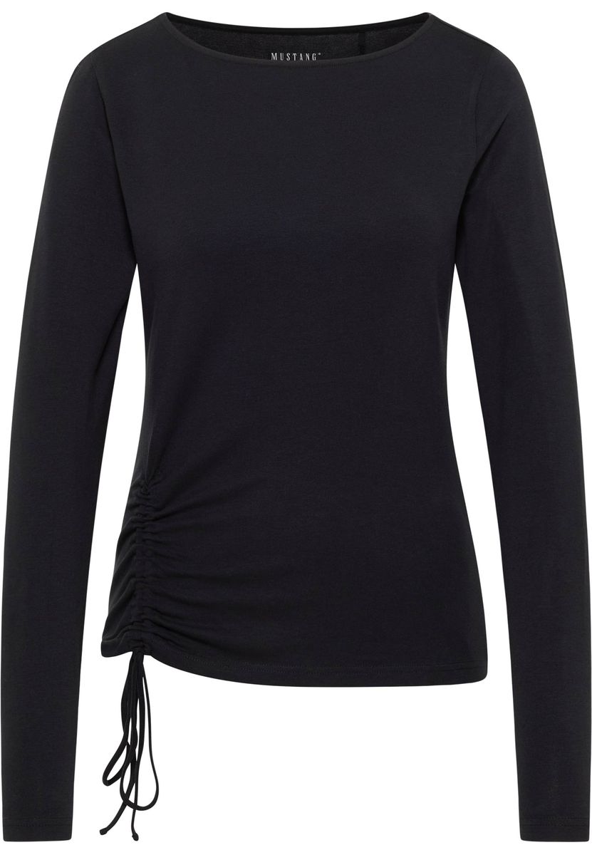 Klassisches Langarmshirt mit U-Boot-Ausschnitt