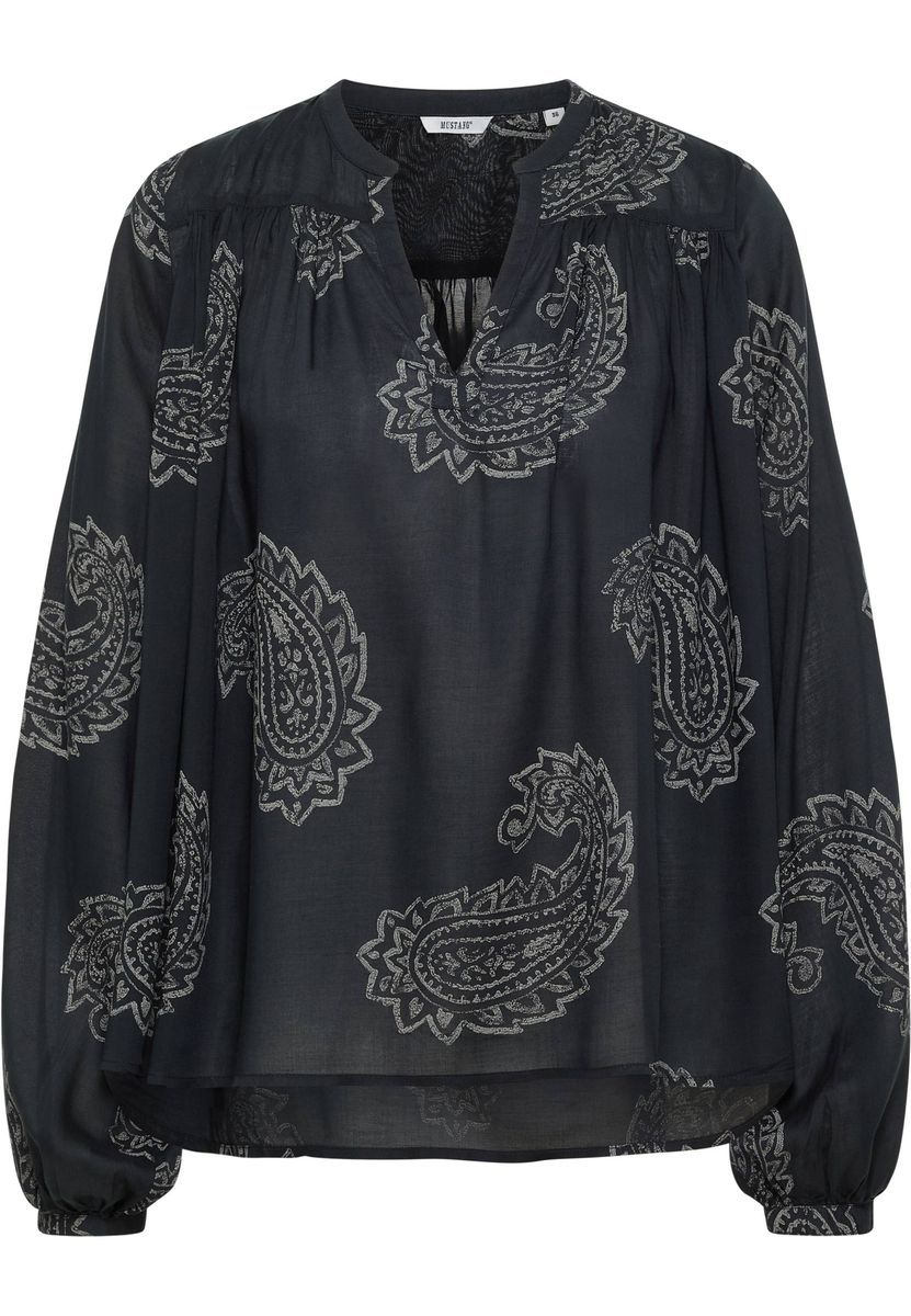 Langärmelige Bluse mit Paisley-Print
