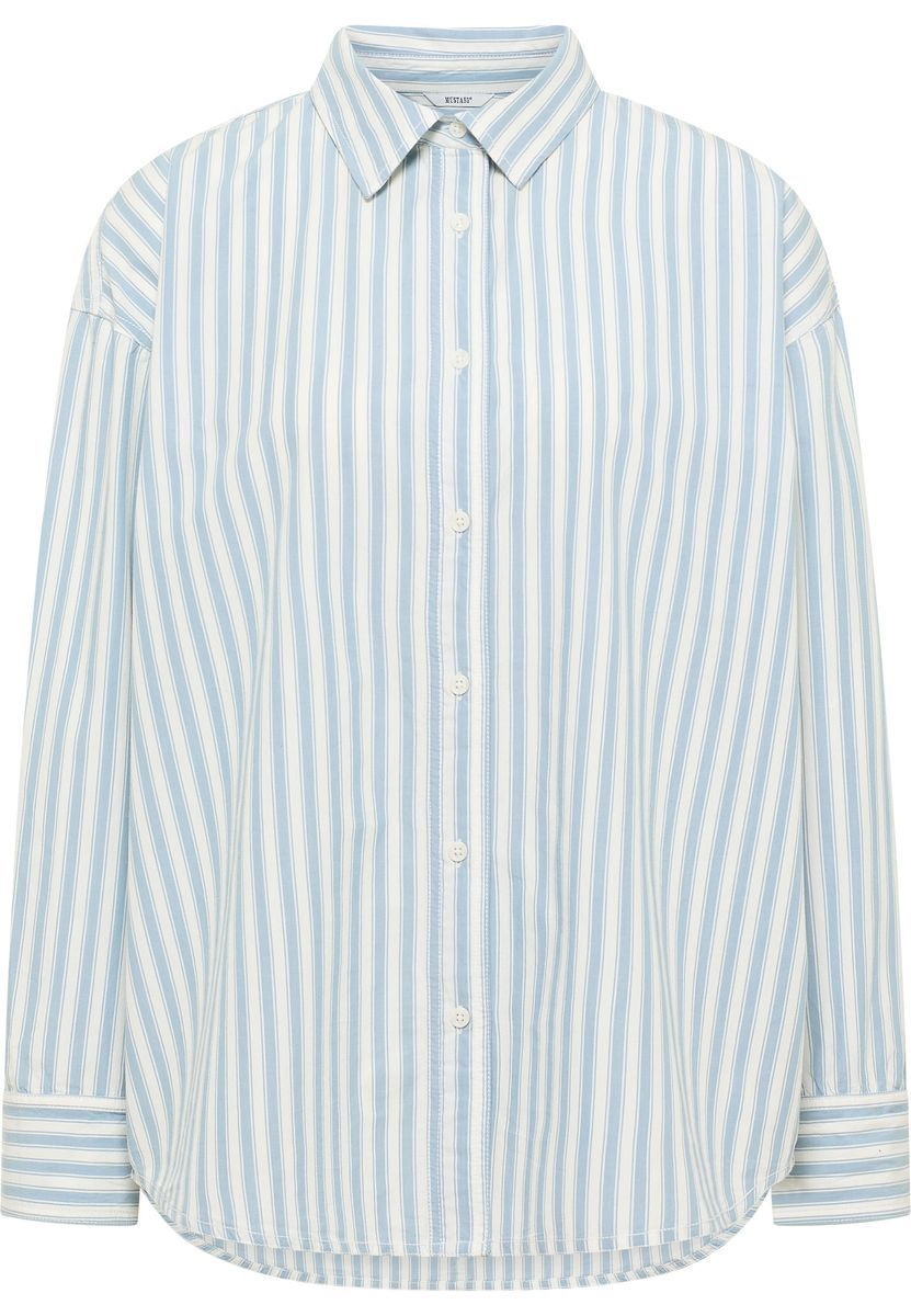 Lässige Gestreifte Langarm Bluse