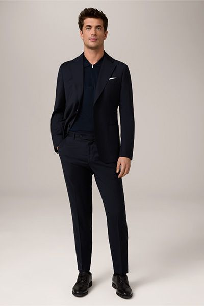 Travel-Baukasten Anzughose Peso in Dunkelblau Schurwolle