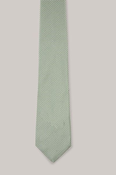 Windsor Seidenkrawatte in Grün gemustertem Design