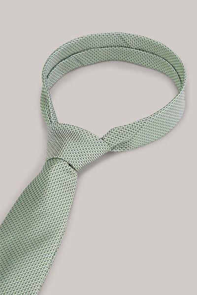 Windsor Seidenkrawatte in Grün gemustertem Design