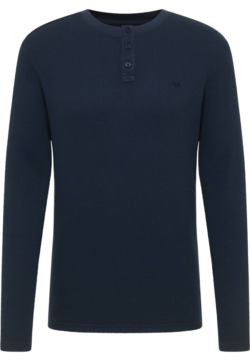 Lässiges Henley Langarmshirt
