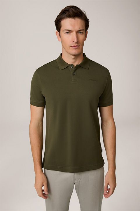 Windsor Paolos Baumwoll-Poloshirt in Olivgrün