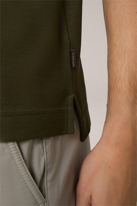 Windsor Paolos Baumwoll-Poloshirt in Olivgrün