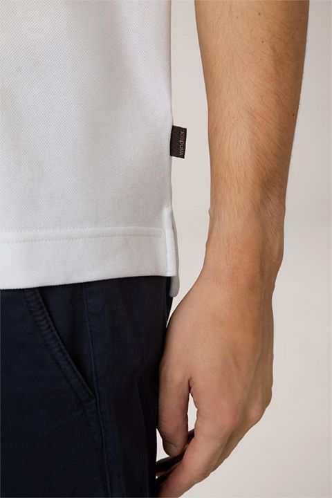 Joop! Paolos Weißes Baumwoll-Poloshirt Klassische Passform Casual Style