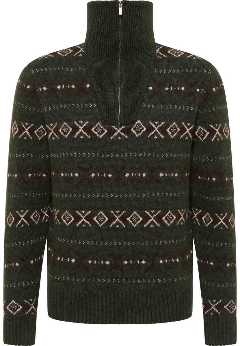 Fair Isle Troyer mit Reißverschluss