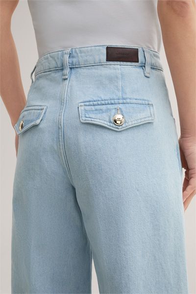 Massimo Dutti Marlene Hellblaue Denim Schlaghose