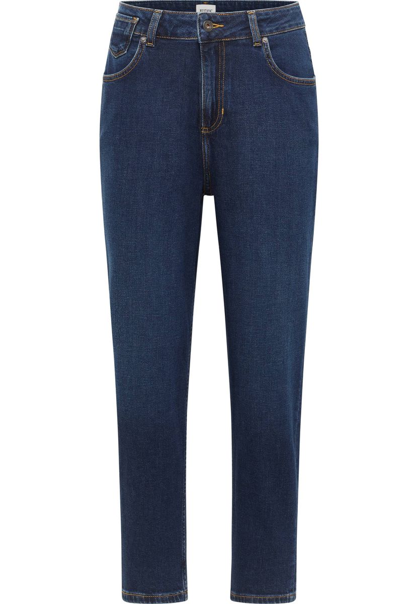 Konisch zulaufende Jeans aus dunklem Denim