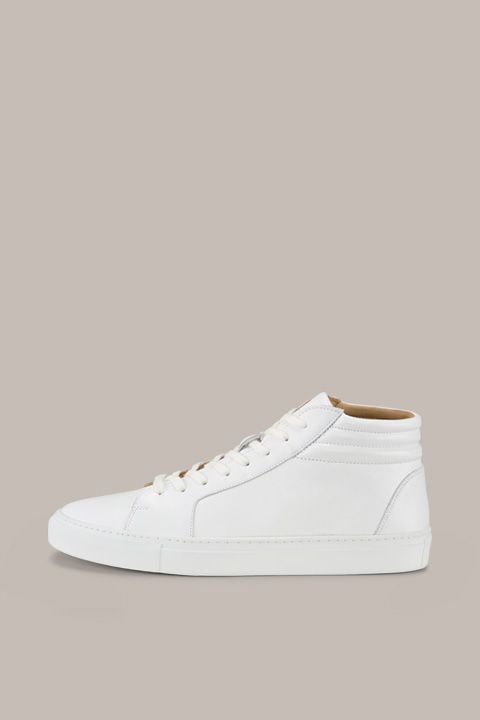 Ludwig Reiter Weiße Leder High-Top Sneakers Clean Design Unisex