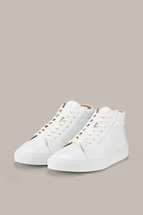 Ludwig Reiter Weiße Leder High-Top Sneakers Clean Design Unisex