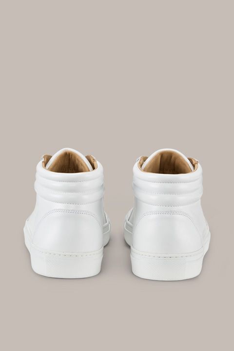 Ludwig Reiter Weiße Leder High-Top Sneakers Clean Design Unisex