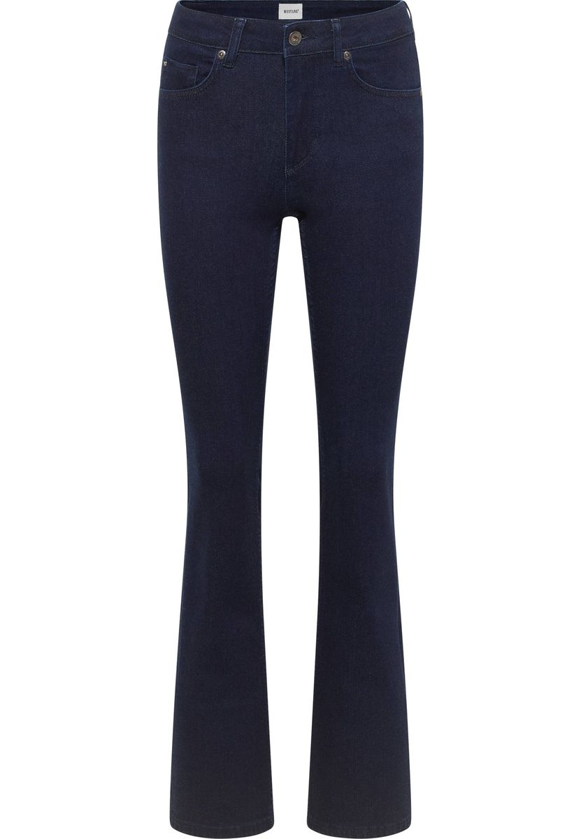 Dunkelblaue Bootcut Jeans