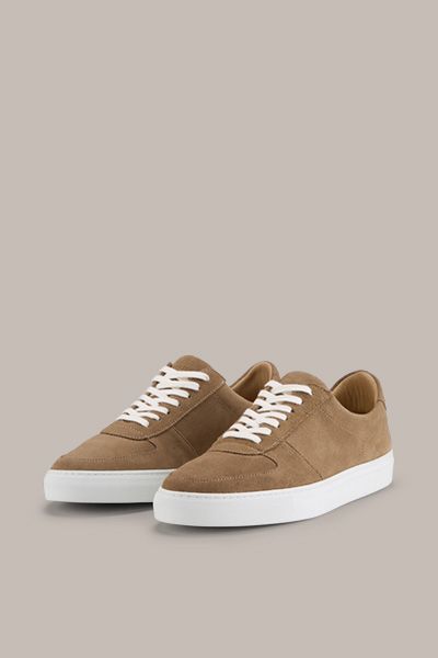 Ludwig Reiter Brauner Wildleder-Sneaker mit weißer Sohle