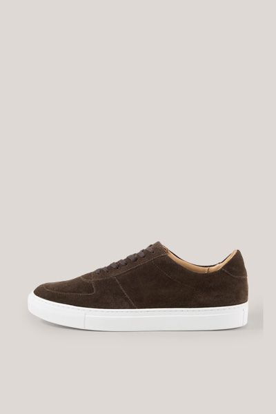 Ludwig Reiter Brauner Wildleder-Sneaker mit weißer Sohle