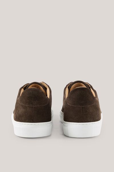 Ludwig Reiter Brauner Wildleder-Sneaker mit weißer Sohle