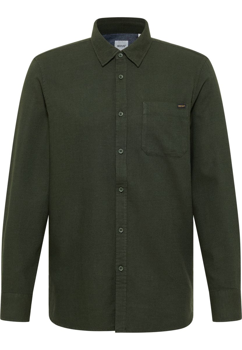 Klassisches Langarm Baumwollhemd