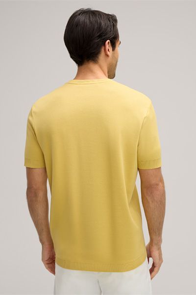 Windsor Floro Baumwoll-T-Shirt in Gelb, Kurzarm Rundhalsausschnitt