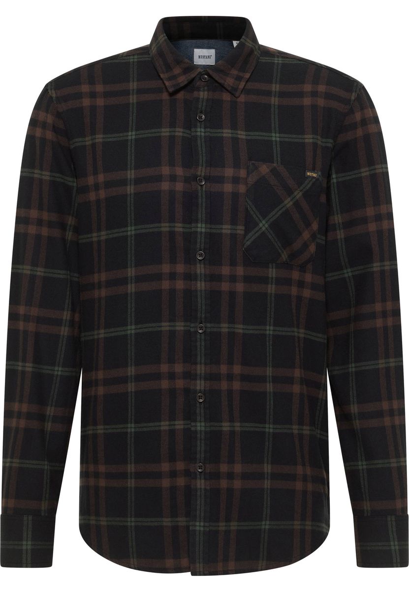 Klassisches kariertes Langarmhemd aus Baumwolle