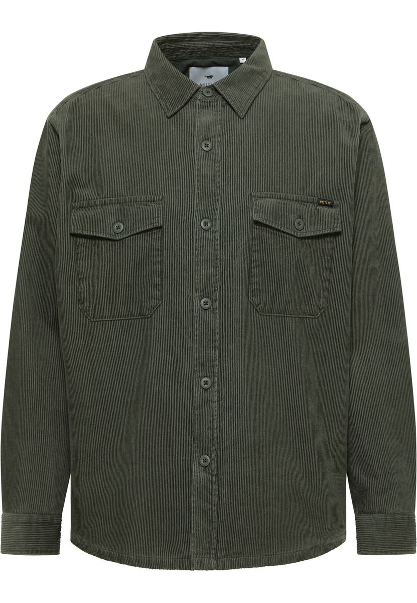 Langarm-Cordhemd mit Taschen