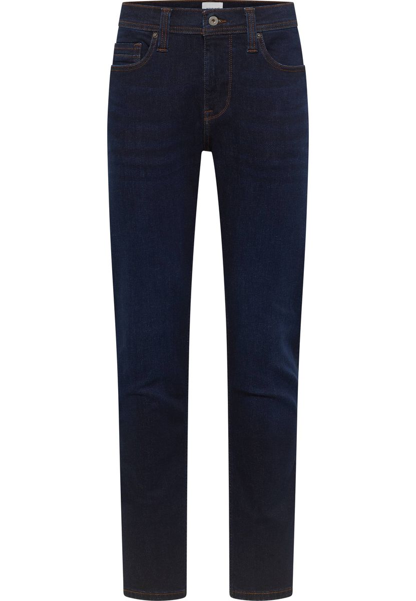 Schmal geschnittene Jeans mit dunkler Waschung