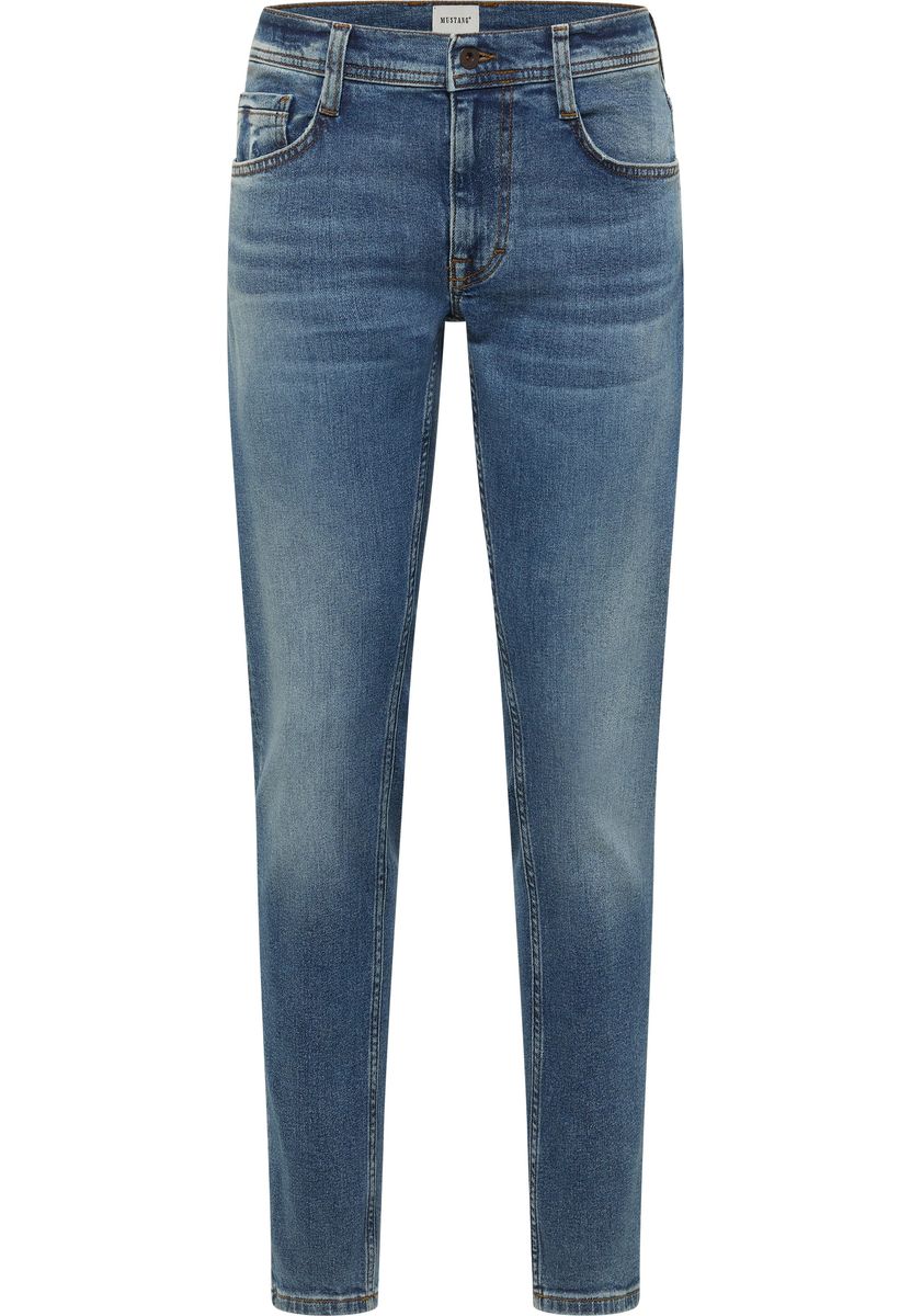 Schmal Geschnittene Jeans in Dunkler Waschung