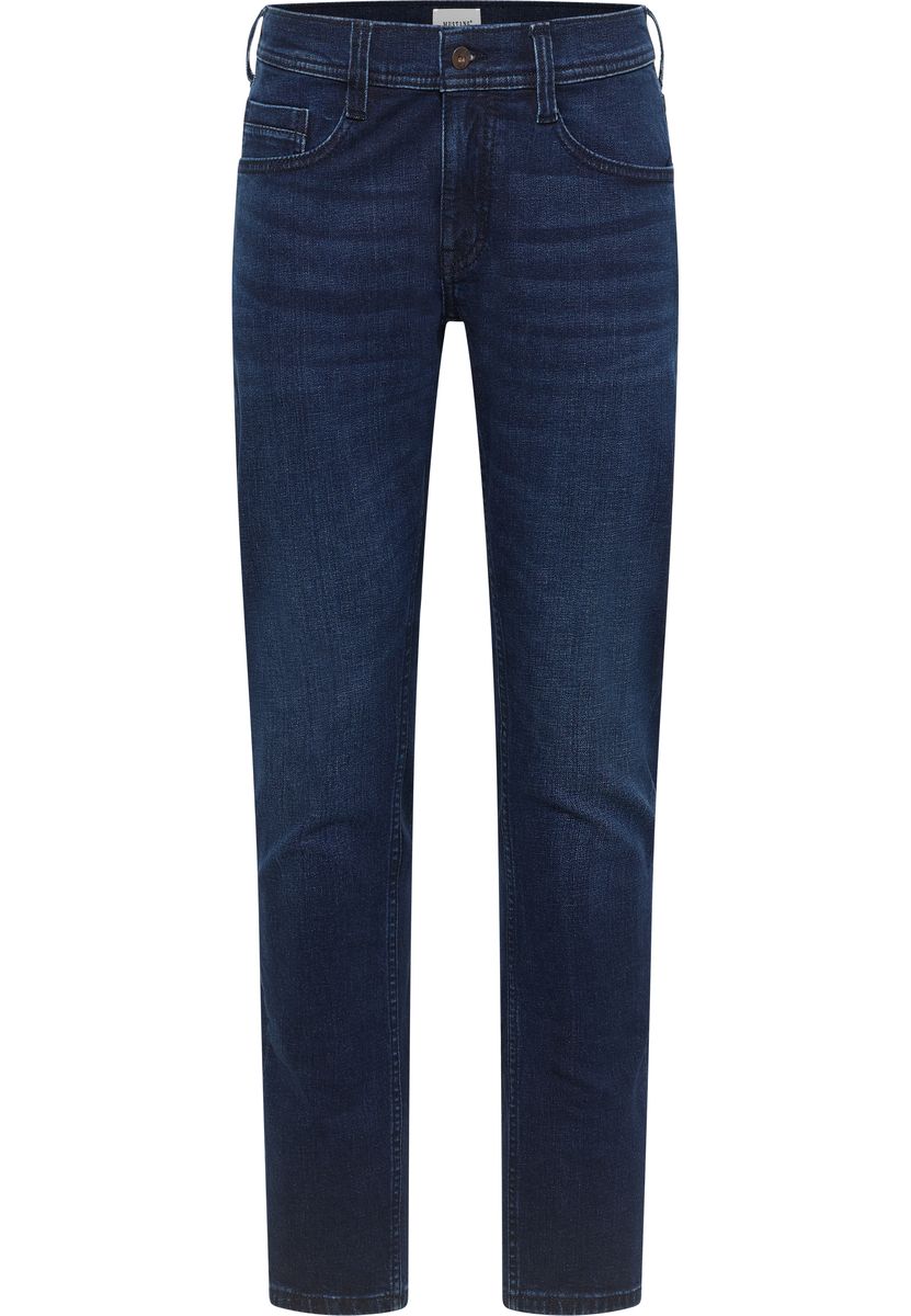 Schmal geschnittene Jeans mit dunkler Waschung