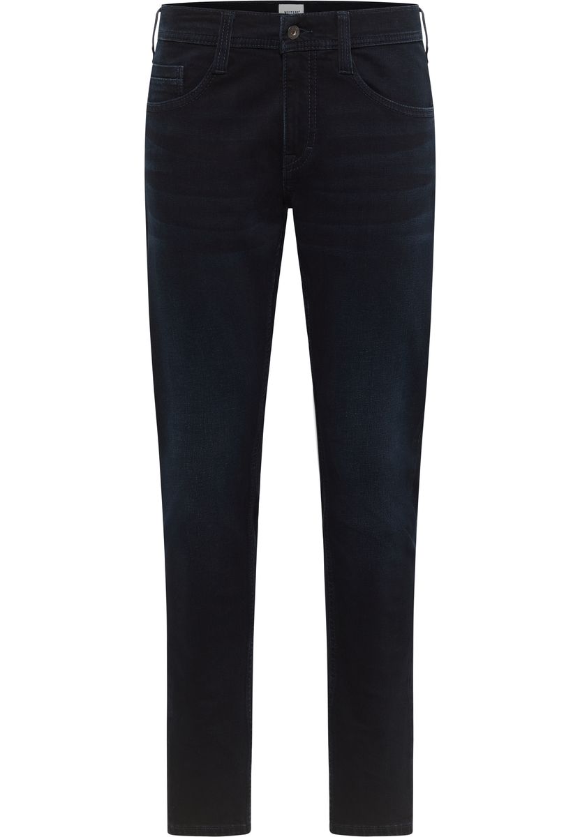 Schmal geschnittene Jeans mit dunkler Waschung