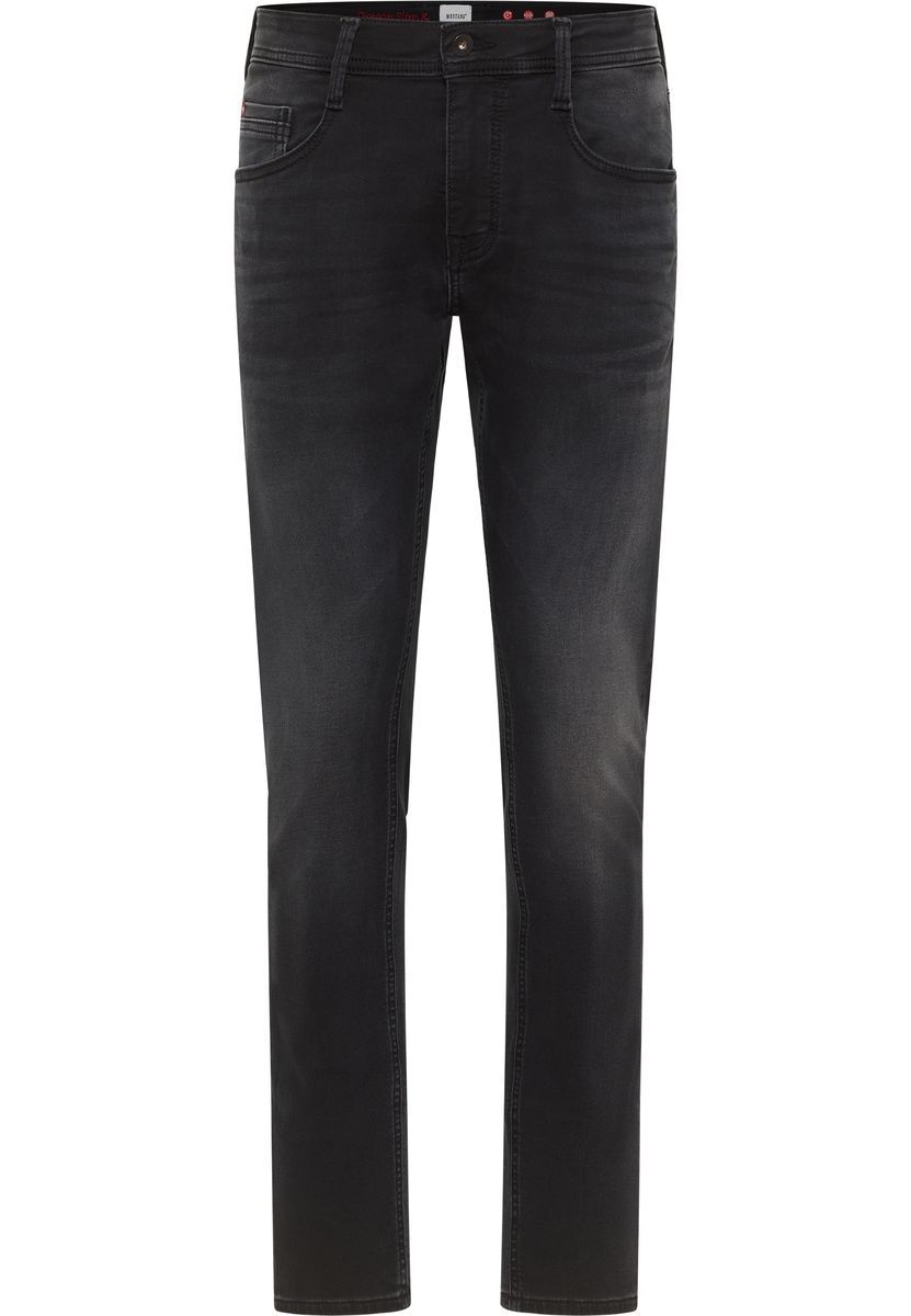 Schmal geschnittene Jeans mit dunkler Waschung