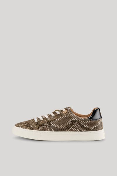 Joop! Serpente Misto Coralie Leder-Sneaker mit Schlangenmuster in Greige