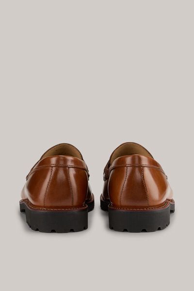 Ludwig Reiter Tan Leder Penny Loafer mit Profilsohle