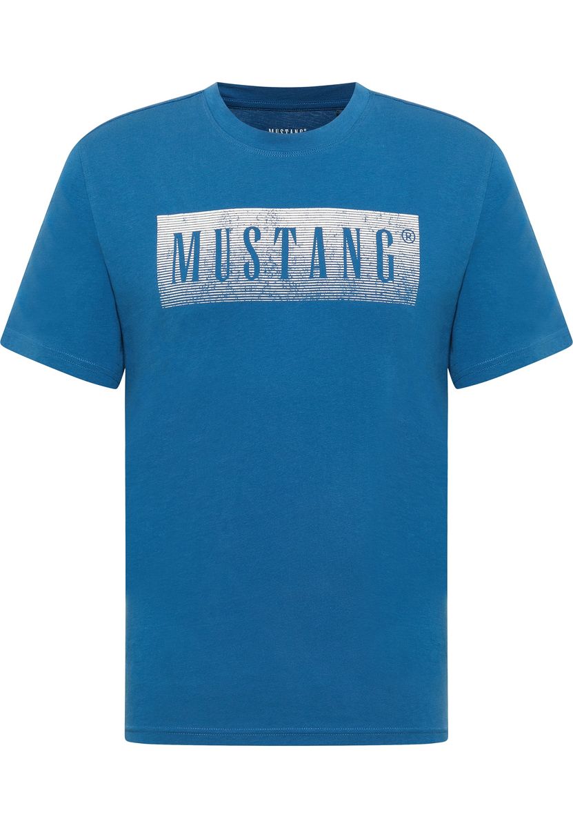 Mustang Herren T-Shirt Style Austin, mittelblau