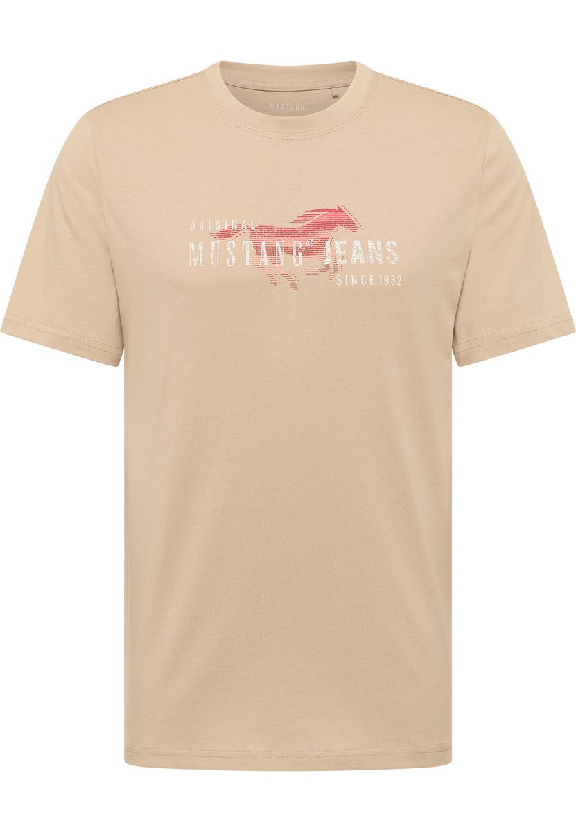 Retro Grafik-Print Baumwoll-T-Shirt