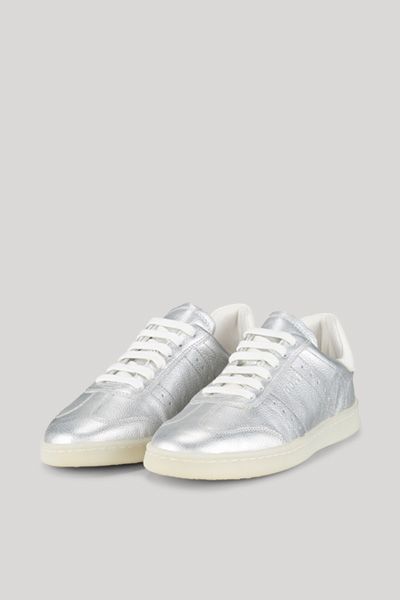 Joop! Sofisticato Isa Silberne Metallic-Leder-Sneakers Unisex