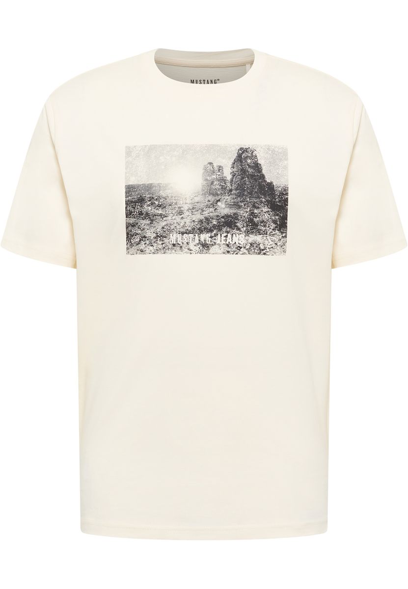 Baumwoll T-Shirt mit Grafikdruck