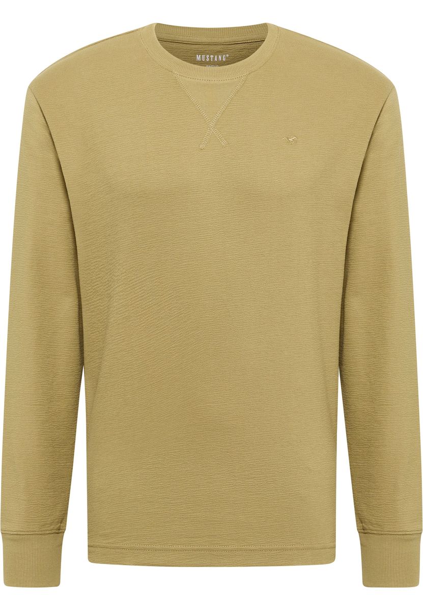 Klassisches Langarmshirt mit Rundhalsausschnitt aus Baumwolle