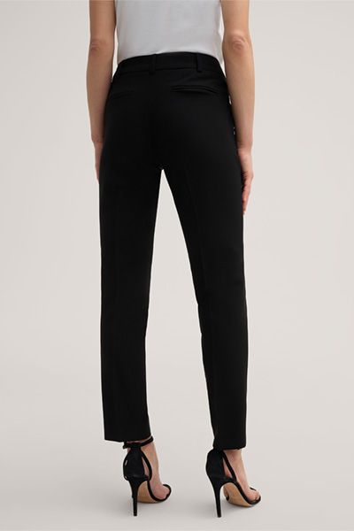 Marc Cain Schwarze Crêpe-Anzughose Schmale Passform Business