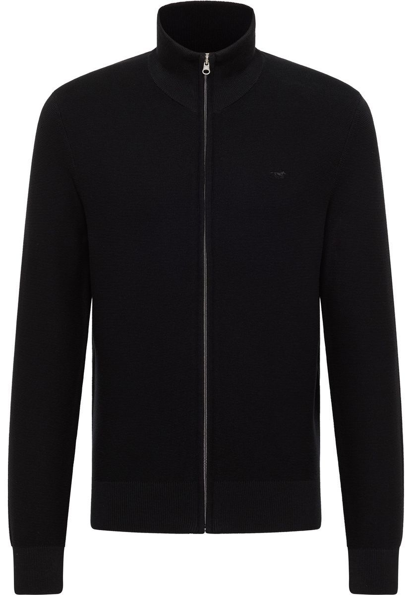 Klassische Baumwoll-Strickjacke mit Reißverschluss