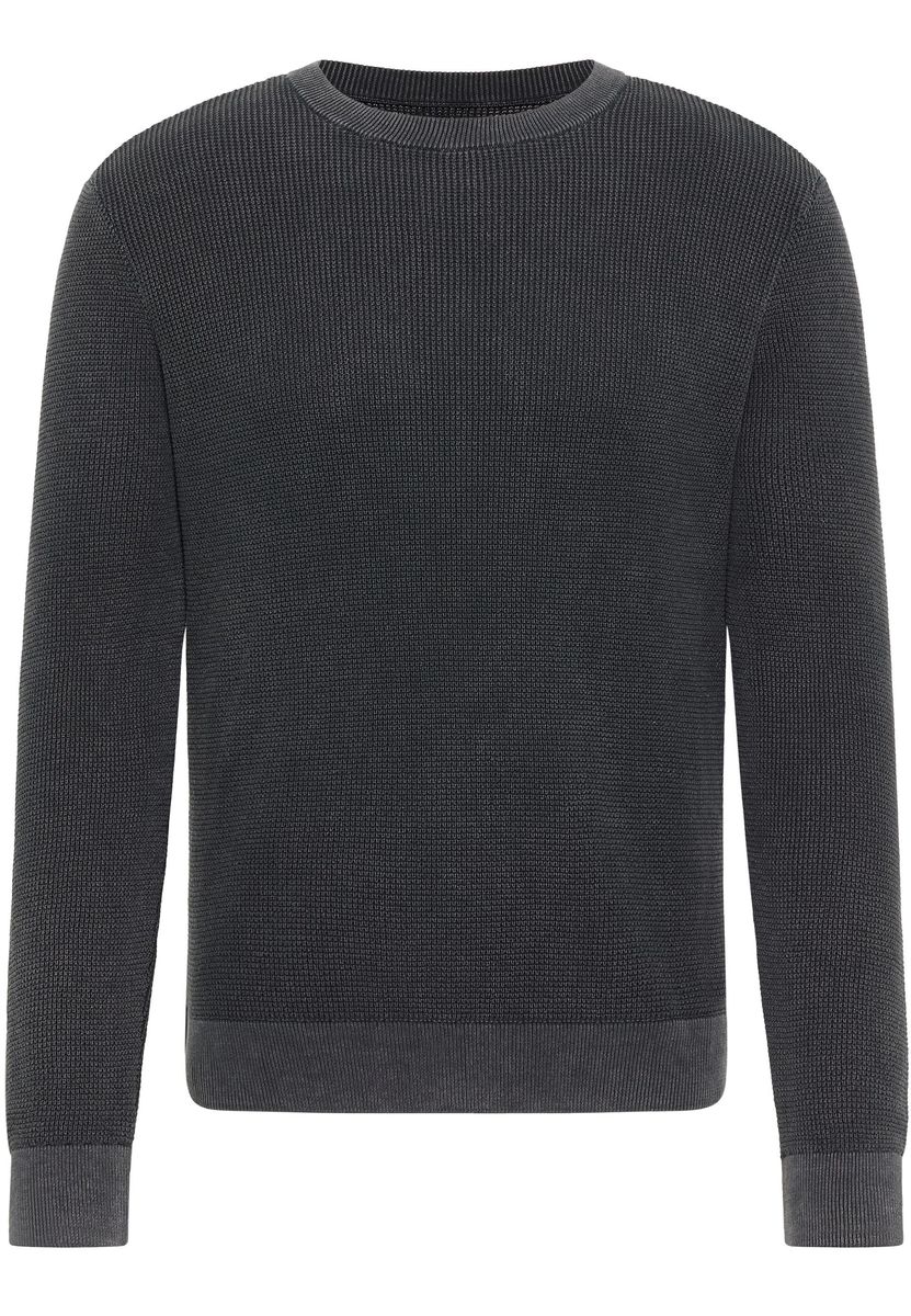 Klassischer Baumwoll Strickpullover mit Rundhalsausschnitt