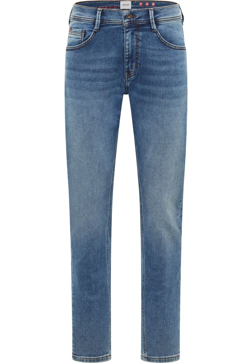 Schmal geschnittene Jeans mit mittlerer Waschung