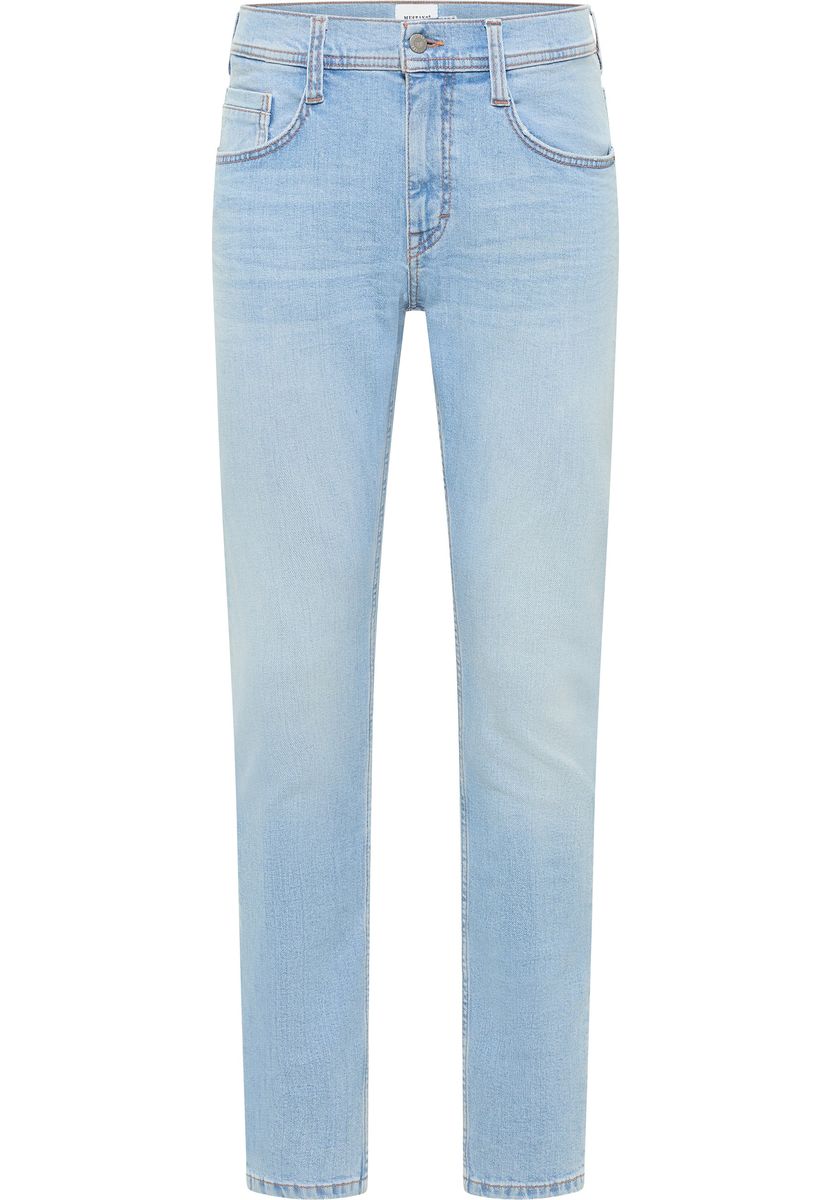 Schmal geschnittene Jeans mit heller Waschung